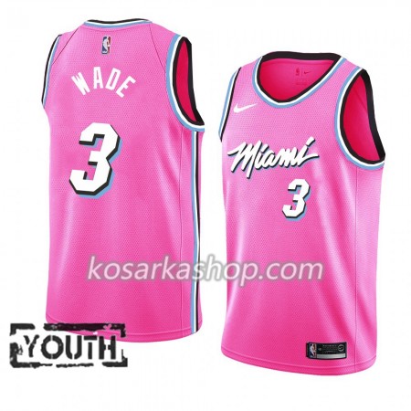 Dres Miami Heat Dwyane Wade 3 Nike 2018-19 Ružičasta Swingman - Dječji Dres Miami Heat Dwyane Wade 3 Nike 2018-19 Ružičasta Swingman - Dječji